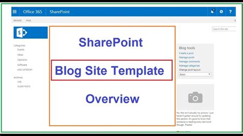 SharePoint Site Template Blog Site Template Overview YouTube