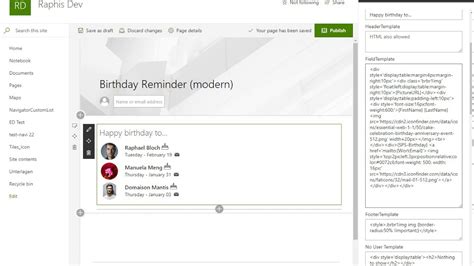 Sharepoint Online Birthdays List - YouTube