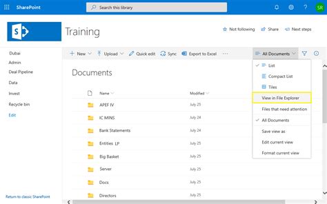 Sharepoint document library.  So using View in File Explorer gives you one-time access to th...