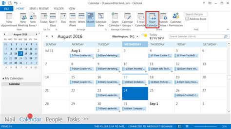 Sharing Outlook Calendar Mac