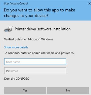 Sharing and installing printer without admin credentials