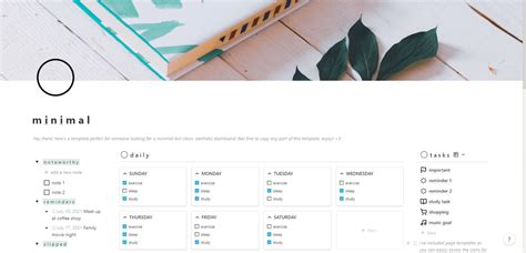 Sharing my clean aesthetics notion template! Enjoy