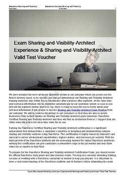 Sharing-and-Visibility-Architect Exam