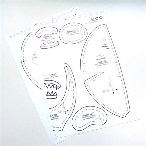 Shark Plush Sewing Pattern .pdf Tutorial Etsy