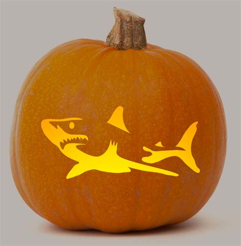 Shark Pumpkin Template