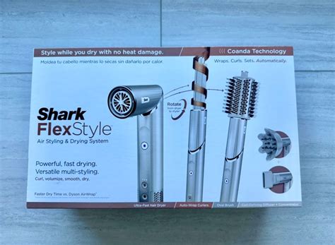 Shark flex style. With a single twist, Shark FlexStyle rotates between a powerful hair dryer and a versatile multi-styling wand. In a rich teal colour, this Limited Edition Gift Set is perfect for all hair types. 5 ways to style Curl, Volumise, Smooth and Polish your hair with 5 styling tools, Alligator Clips to easily section your hair, and a storage bag to keep everything … 