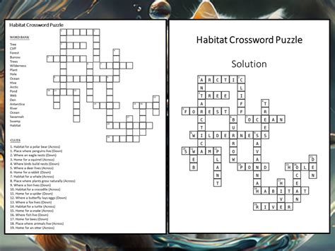 Shark habitat Crossword Clue Answers, Crossword Solver