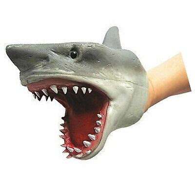 Shark hand puppet soft stretchy rubber New eBay