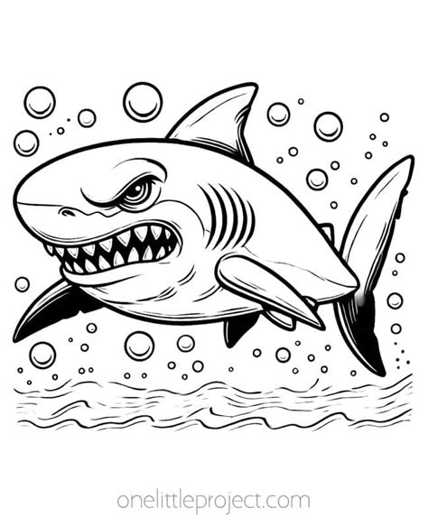 Sharks Coloring Sheets