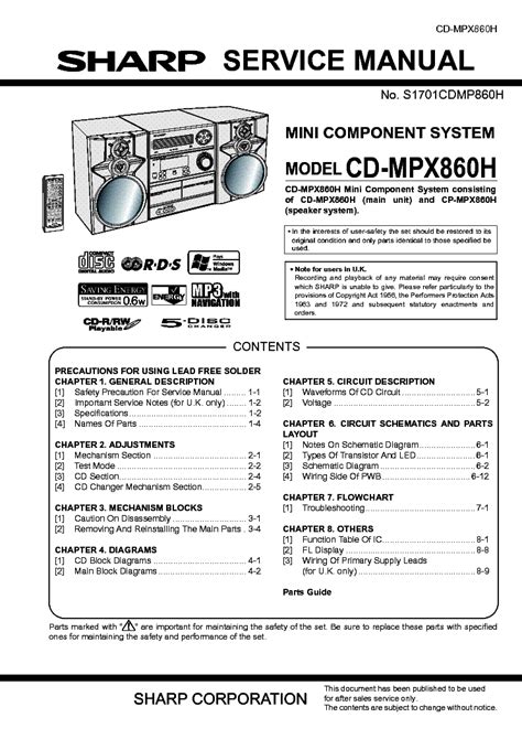 Sharp CD-MPX860 Manual - ManualMachine.com