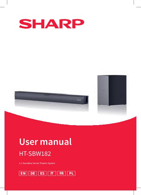 Sharp HT-SBW182 User Manual - ManualMachine.com