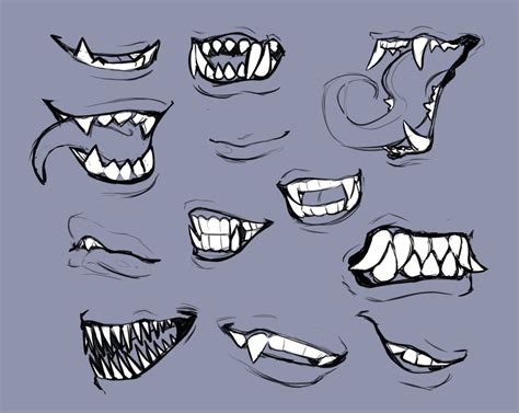 Sharp Teeth Drawing Reference