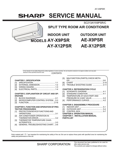Sharp air conditioner manual ay a249j. - Manuale di servizio dell'escavatore hitachi ex 120.