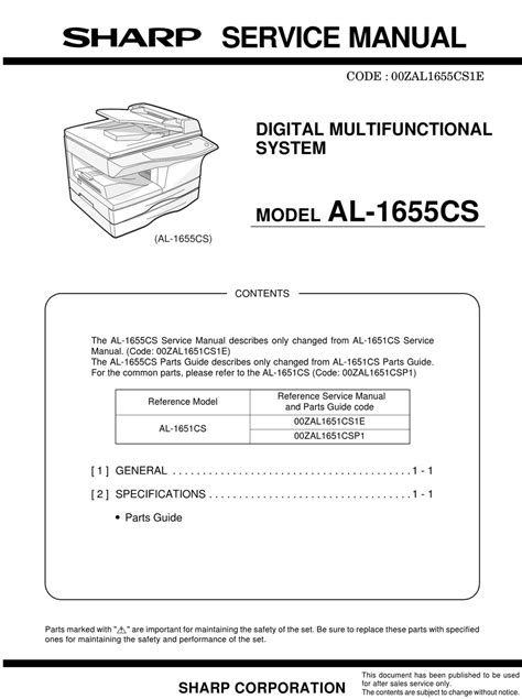 Sharp al 1655cs digital multifunctional copier service repair manual. - Adibou je lis je calcule 6 7 ans accompagnement scolaire.