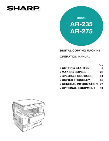Sharp ar 275 digitaler laserkopierer drucker reparaturanleitung. - Manual de configuracion del router wr514r2.
