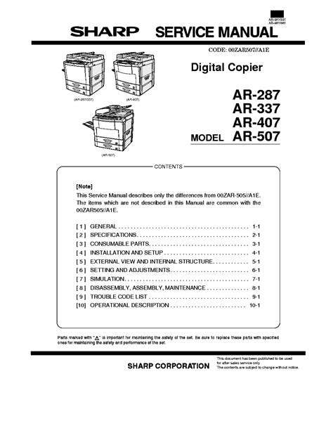 Sharp ar 287 337 407 507 copiadora digital manual de servicio. - 97 toyota rav4 manual transmission fluid.
