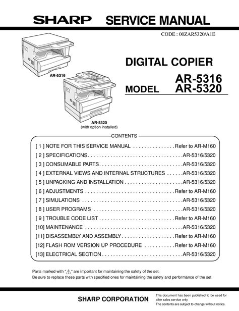 Sharp ar 5316 ar 5320 service manual. - Yanmar industrial engine 2v series service repair manual instant.