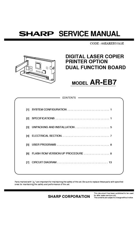 Sharp ar eb7 digital copier option dual function board parts guide. - Tributacion de los notarios (monografias fiscales).
