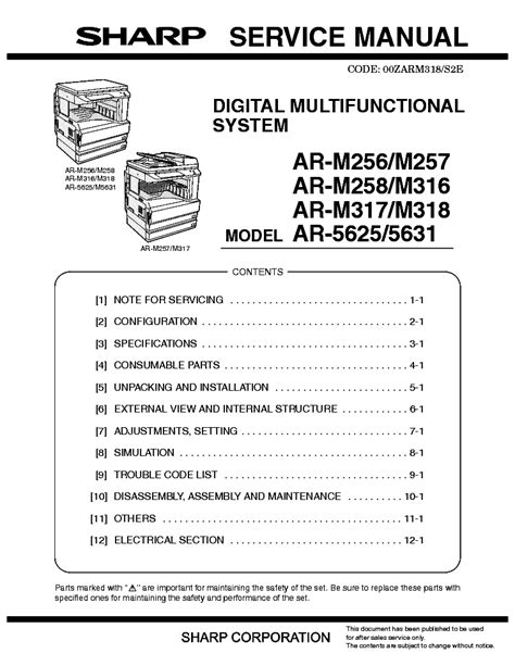 Sharp ar m256 m257 m258 service manual technical documentation. - Contacts valette student activities manual audio.