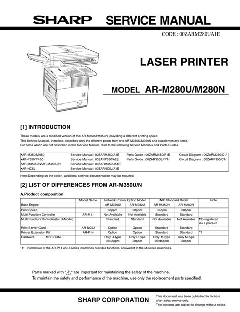 Sharp ar m350n m450n laser printer repair manual. - Were you born in that chair.