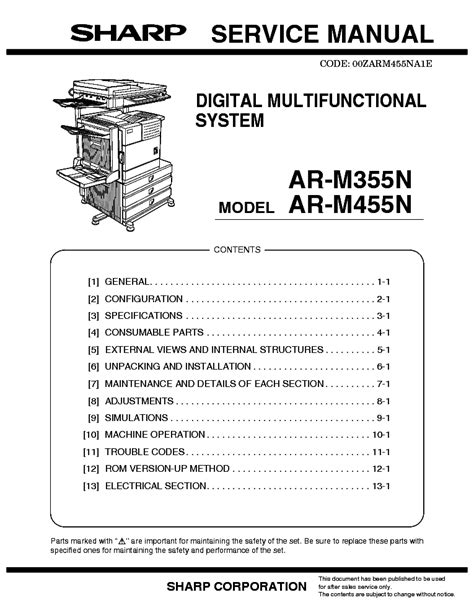 Sharp ar m355n ar m455n service manual. - Bizhub pro c6501 c6501p c65hc c5501 service manual.