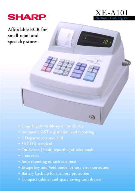 Sharp cash register xe a101 user guide. - A guide to programming in java.