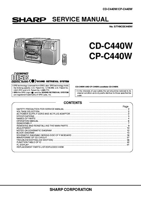 Sharp cd c440w cp c440w service manual. - How to survive counsellor training an a z guide.