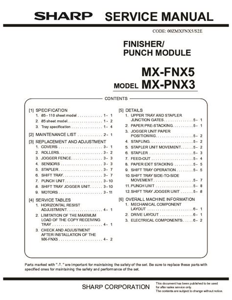 Sharp finisher mx fnx5 parts guide. - Dicc. americano de dudas lengua espanola.
