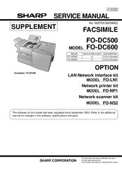 Sharp fo dc600 fax service manual. - Panasonic pt vw330u lcd projector service manual.