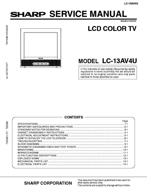 Sharp lc 13av4u lcd tv service manual download. - A companion to easter island guide to rapa nui.