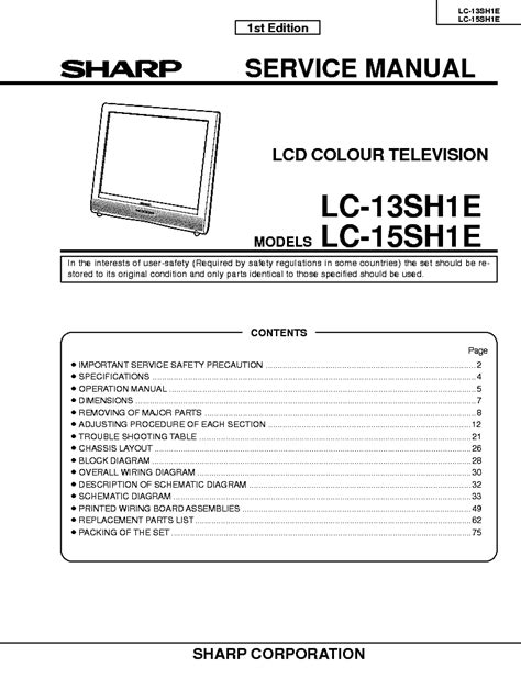 Sharp lc 13sh1e 15sh1e service manual repair guide. - Signos de psique en el arte moderno y postmoderno/ psyche signs in modern and postmodern art (arte contemporaneo).