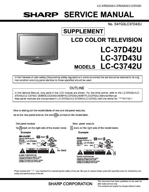 Sharp lc 32d42u lc 37d42u lc 37d43u lc c3742u service manual. - Samsung scx 4600 4623f 4623fn mfp service manual repair guide.