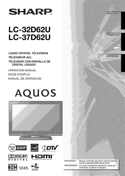 Sharp lc 52d85x lcd tv manual de servicio. - Element of statistical learning solution manual.