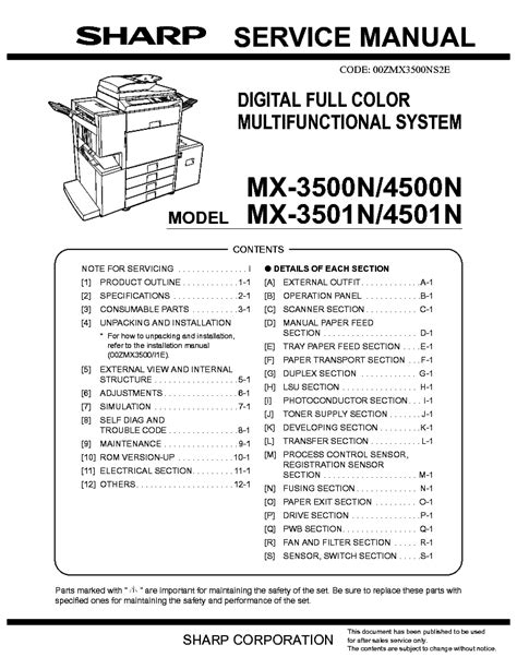 Sharp mx 3500n 4500n mx 3501n 4501n service manual. - 2011 chevrolet malibu ltz service manual.