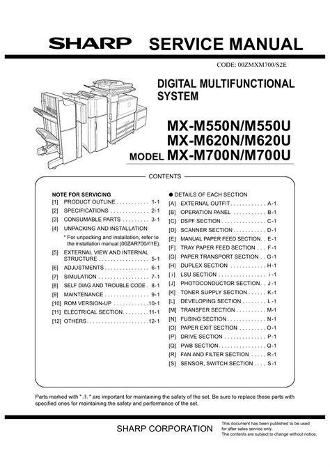 Sharp mx m550 mx m620 mx m700 service manual parts list. - Guia de processos para la elaboracion de harinas, almidones, hojuelas.