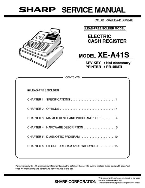 Sharp xe a41s cash register manual. - Manuale di officina toyota yaris 2015.