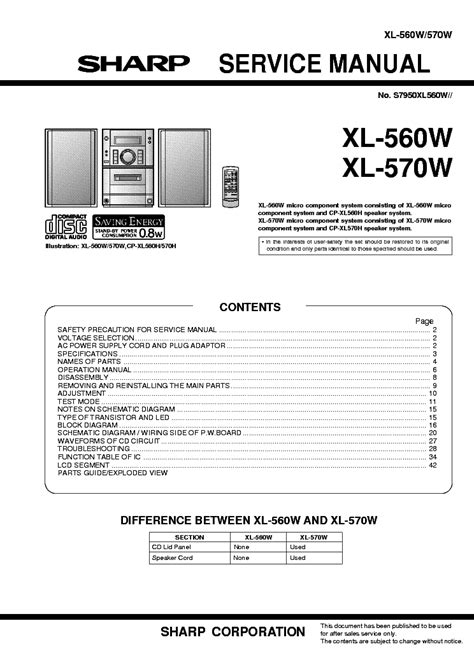 Sharp xl 570w xl 560w service manual. - 2002 yamaha pw80 owner lsquo s motorcycle service manual.