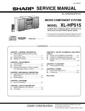 Sharp xl hp515 micro component system service manual. - Manual de empacadora new holland 515.