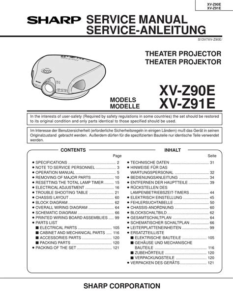 Sharp xv z91e xv z90e projector service manual. - Benz 308d manual diesel pump airlock.