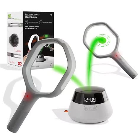 Sharper Image Game LED Projection Space Pong Game