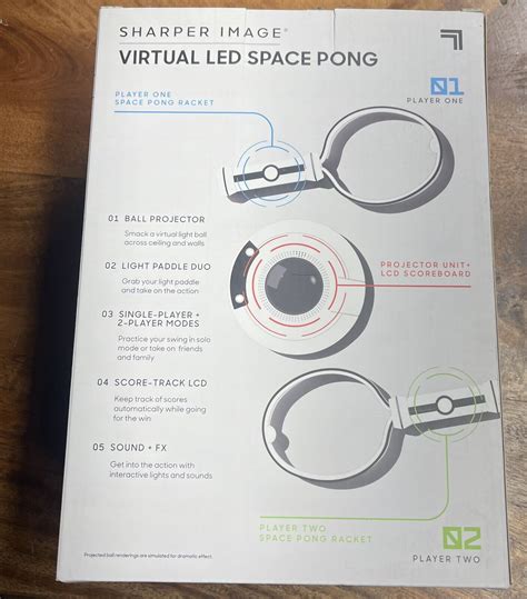 Sharper Image Virtual LED Space Ping Pong Sharper Image Virtual LED