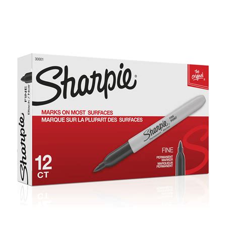 Sharpie Fine Tip Black Permanent Marker - Screwfix