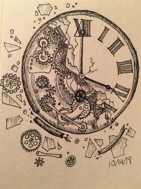 Shattered Clock Drawing