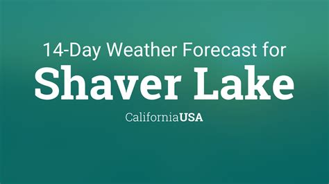 Shaver Lake, CA Weather Conditions Weather Underground