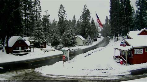 SierraCamNetwork.com > Shaver Lake To view other webcams, please return to the home page or thumbnails page. Here are a few more webcams from nearby areas of the Sierra Nevada. Click on one to enlarge it: The following images are automatically updated every hour from sunrise to sunset. Sierra Nevada time is currently: Thursday, March 7, 2024 4:50AM
