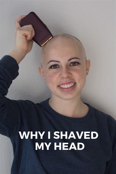 Shaving head bald. 