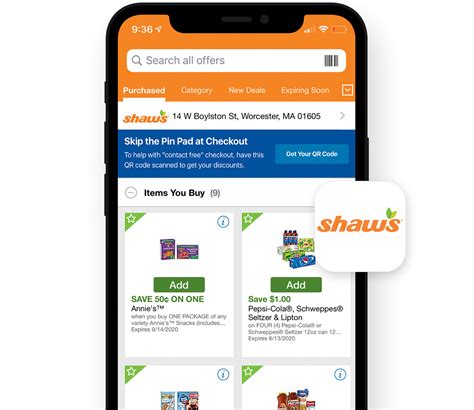 Shaws for u app. Shaw's is dedicated to being your one-stop-shop and provides a Coinstar and Western Union for your convenience. Check out our Weekly Ad for store savings, earn Gas Rewards with purchases, and download our Shaw's app for Shaws for U® personalized offers. For more information, visit or call (401) 245-5882. 