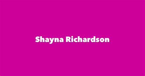 Shayna richardson wiki