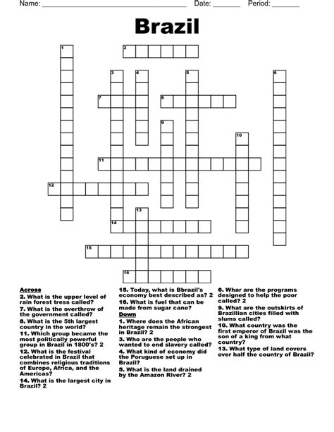The Crossword Solver found 30 answers to "? Paulo, Brazil", 3 letters crossword clue. The Crossword Solver finds answers to classic crosswords and cryptic crossword puzzles. Enter the length or pattern for better results. Click the answer to find similar crossword clues . Enter a Crossword Clue.