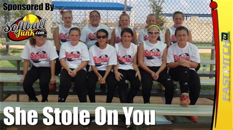 Produced by http://Fastpitch.TV - This weeks Fastpitch Softball Cheer is "She Stole On You"She stole on you, yea she stole on youWhile you were picking your ... 